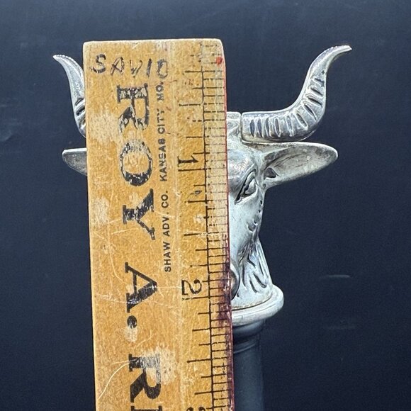 Vintage Bull Bear Market Neiman Marcus Silver Plated Bottle Stopper Set - Picture 6 of 12